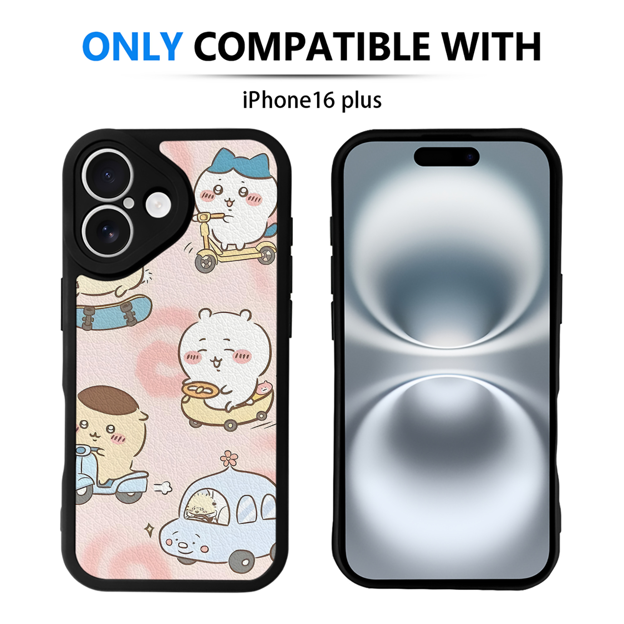 （画像用） ちいかわ Chii-kawa 【iPhone 16シリーズ対応】シリコンスマホケース（レザー調） 材質：シリコン
